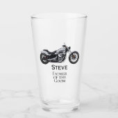 オートバイのメンズグロムスマン新郎ギフトの父 タンブラーグラス (正面)