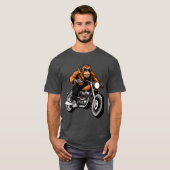 オートバイのモンキーTシャツ Tシャツ (正面フル)