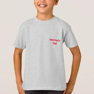 オートバイのヨガの基本的な信号器のTシャツ Tシャツ