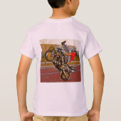 オートバイのヨガの基本的な信号器のTシャツ Tシャツ (裏面)