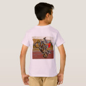 オートバイのヨガの基本的な信号器のTシャツ Tシャツ (裏面フル)