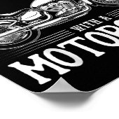 オートバイのライダーおもしろい引用文付き老人 ポスター (角)