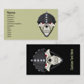 オートバイのライダーのためのバイクもしくは自転車に乗る人のヘルメットのスカルのデザイン 名刺 (正面/裏面)