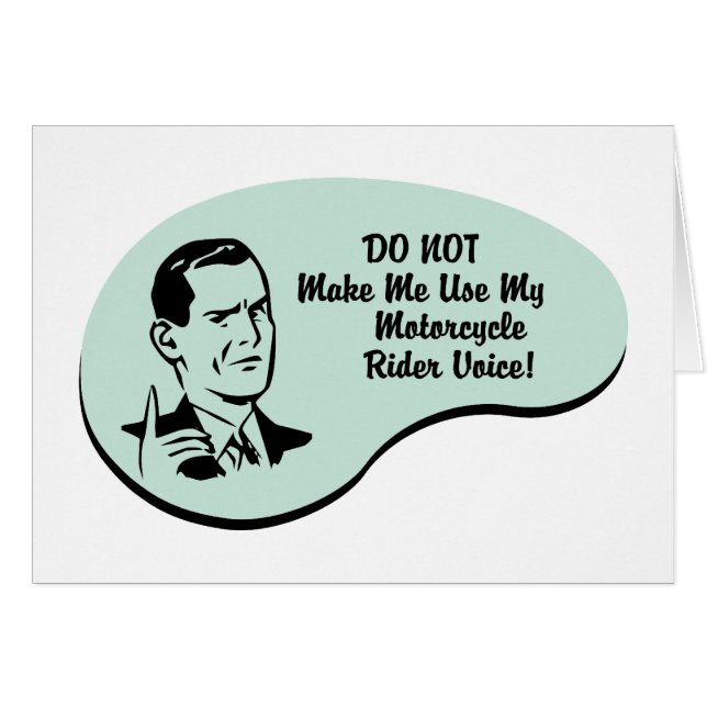 オートバイのライダーの声 (正面横)