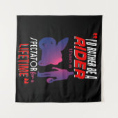 オートバイのライダーの生活：乗る、見ない タペストリー (正面(横))