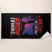 オートバイのライダーの生活：乗る、見ない ビーチタオル (正面)