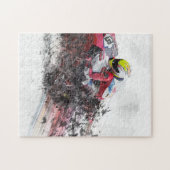 オートバイのライダー速度 ジグソーパズル (横)