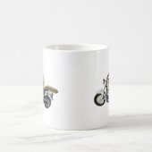 オートバイのリス コーヒーマグカップ (中央)