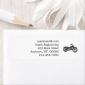 オートバイのレトロイラストレーション – 背景の選択 ラベル (インサイチュ)