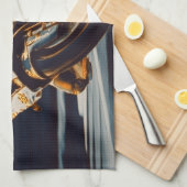 オートバイのレーサー キッチンタオル (四つ折り)