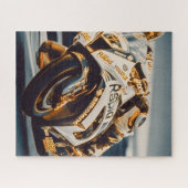 オートバイのレーサー ジグソーパズル (横)