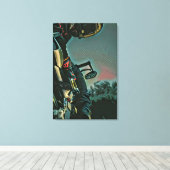 オートバイのレース愛好家のギフト キャンバスプリント (インサイチュ (ウッドフロア))