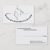 オートバイの一般的な名刺によるマイル 名刺 (正面/裏面)