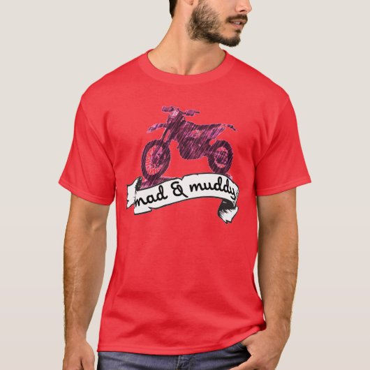オートバイの不機嫌及び泥 Tシャツ (正面)