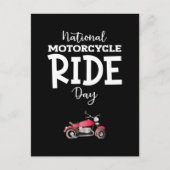 オートバイの乗り日のサイン ポストカード (正面)