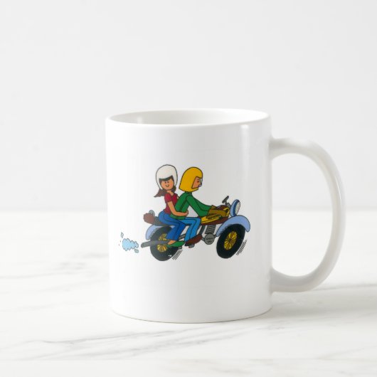 オートバイの乗車 コーヒーマグカップ (右)