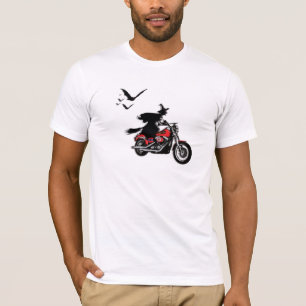 オートバイの乗馬の魔法使いのTシャツ Tシャツ
