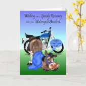 、オートバイの事故よく得て下さい カード (黄色い花)