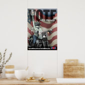 オートバイの人のように投票する ポスター (キッチン)