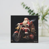 オートバイの休日のグリーティングカードに乗ってサンタ シーズンカード (スタンド正面)