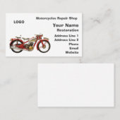 オートバイの修理工場 名刺 (正面/裏面)