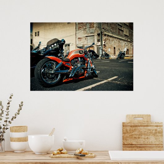 オートバイの写真。 ポスター (キッチン)