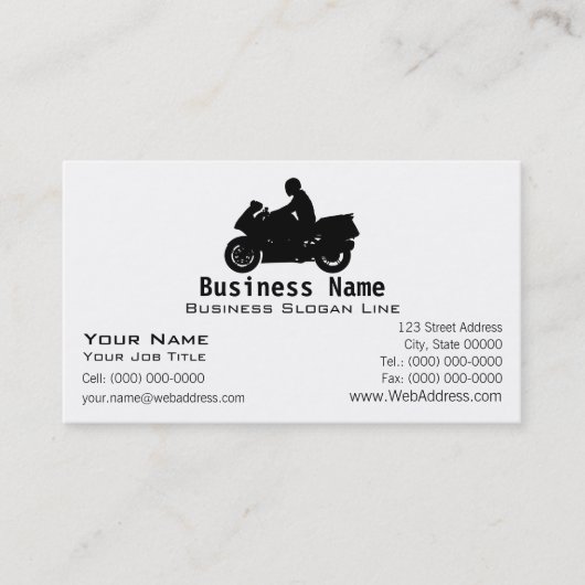 オートバイの名刺の旅行 名刺 (正面)