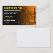 オートバイの名刺を競争させるヴィンテージ 名刺 (正面/裏面)