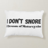 「オートバイの夢を見て、いびきはしないおもしろい」 アクセントクッション (裏面)