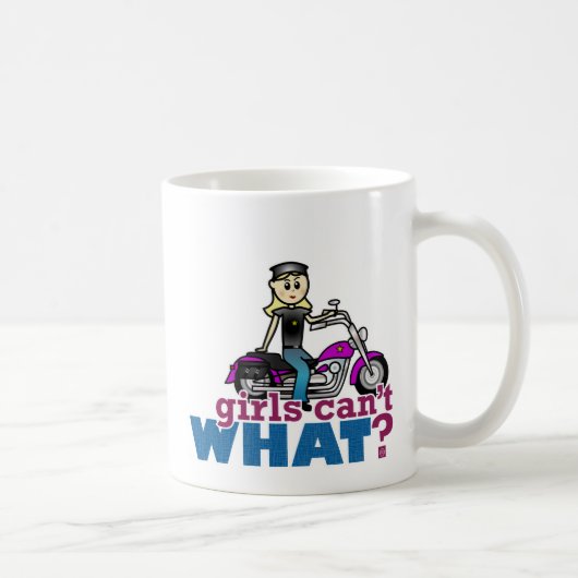 オートバイの女性 コーヒーマグカップ (右)