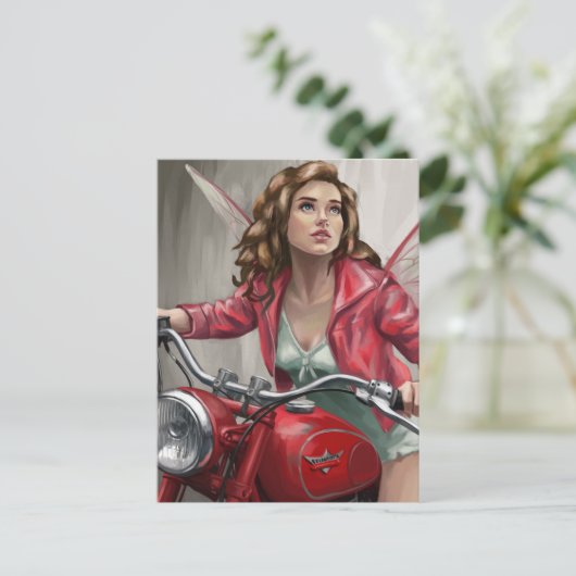 オートバイの妖精 ポストカード (スタンド正面)