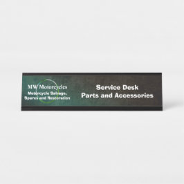 オートバイの復元、グリーンレザールック、リング デスクネームプレート