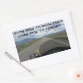 オートバイの日の夢 長方形シール (封筒)