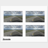 オートバイの日の夢 長方形シール (シート)