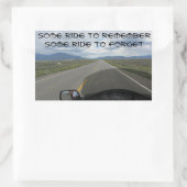 オートバイの日の夢 長方形シール (バッグ)