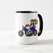 オートバイの漫画のカップルのマグは   それをカスタマイズ! マグカップ (正面右)
