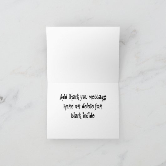 オートバイの炎はメッセージカード感謝していしています サンキューカード (内部)