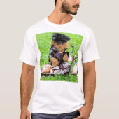 オートバイの猫 Tシャツ (正面)