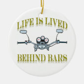 オートバイの生命はバーのオーナメントの後ろに住まれています セラミックオーナメント (正面)