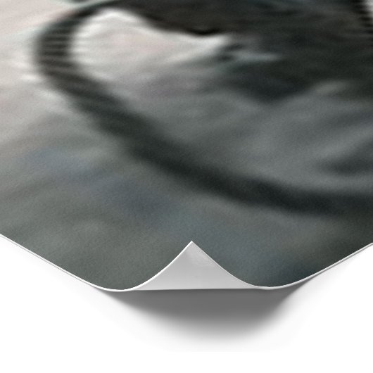 オートバイの男と2人の女の子のポスター ポスター (角)