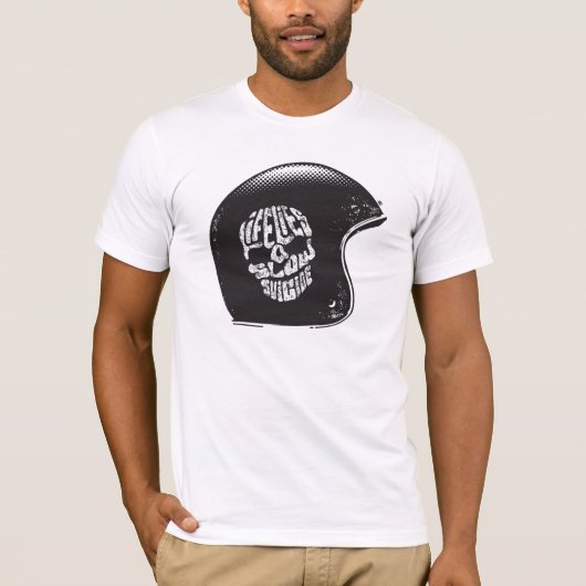 オートバイの空虚のタイポグラフィ Tシャツ (正面)