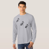 オートバイの競争の長袖のTシャツ Tシャツ (正面フル)