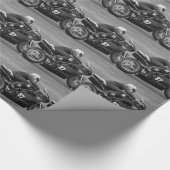 オートバイの競争 ラッピングペーパー (角)