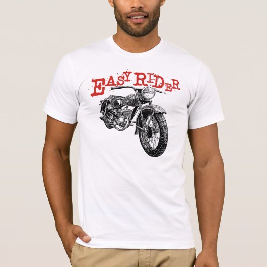 オートバイの簡単のライダー Tシャツ (正面)