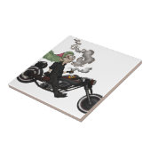 オートバイの緑がかったおばあさん タイル (側面)