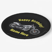 オートバイの誕生日のプレート ペーパープレート (アングル)