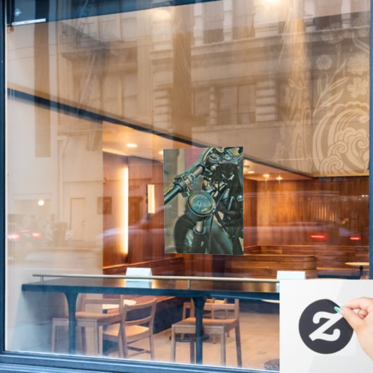 オートバイの贈り物 ウィンドウサイン (カフェ窓)