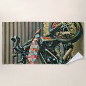 オートバイの贈り物 ビーチタオル (正面)