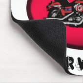 オートバイの赤い道のバイクのmousepad (言葉遣いを加えて下さい) マウスパッド (コーナー)