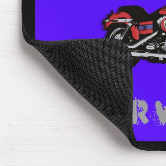 オートバイの赤い道のバイクのmousepad (言葉遣いを加えて下さい) マウスパッド (コーナー)